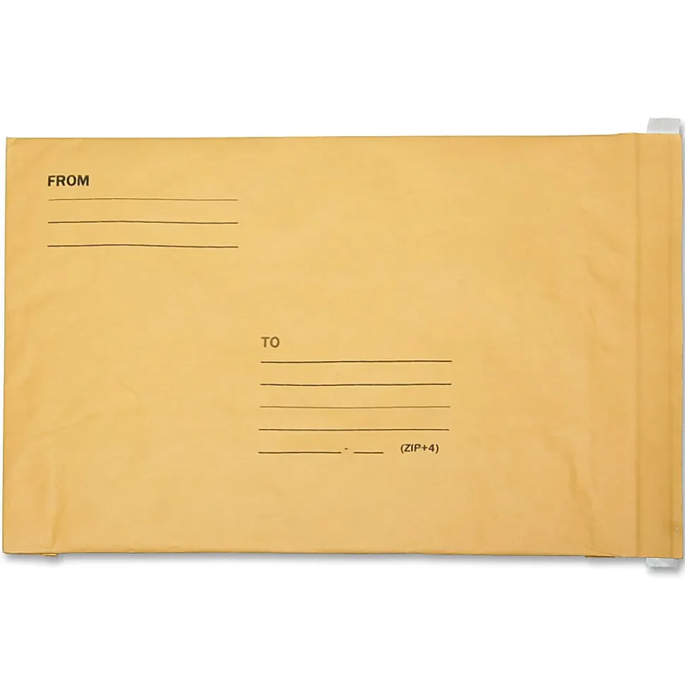 SKILCRAFT® Lightweight Paper-Cushioned Mailers, 9 1/2" x 14 1/2", Kraft, Pack Of 100 (AbilityOne 8105-00-281-1168)