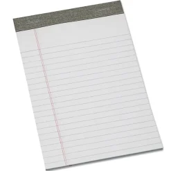 SKILCRAFT® Linen Top Writing Pads, 5" x 8", White, 50 Sheets, Pack Of 12 (AbilityOne 7530-01-447-1355)