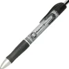 SKILCRAFT® Magnus Retractable Rollerball Pens, Needle Point, 0.5 mm, Black Barrel, Black Ink, Pack Of 12