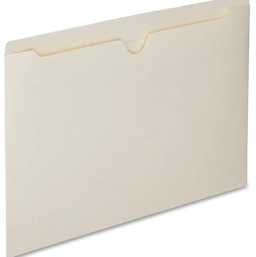 SKILCRAFT® Manila Double-Ply Tab File Jackets, Legal Size Paper, 8 1/2" x 14", Box Of 100