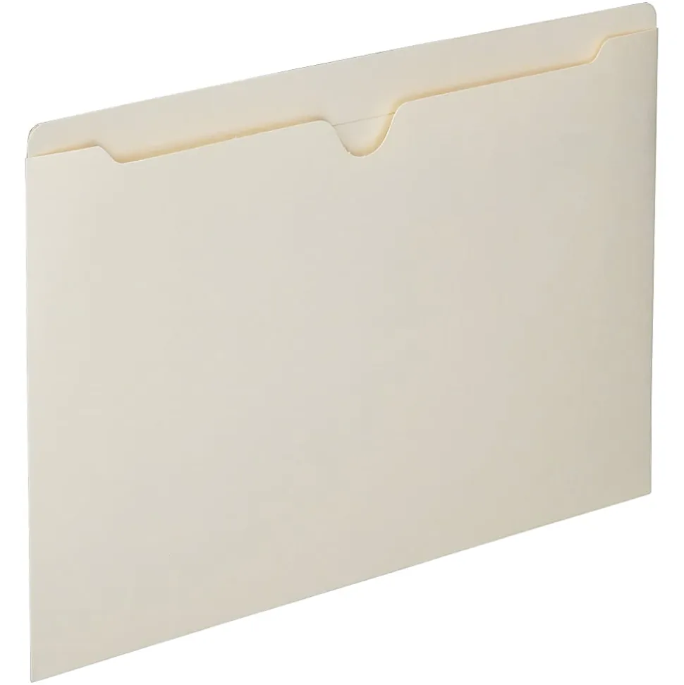 SKILCRAFT® Manila Double-Ply Tab File Jackets, Legal Size Paper, 8 1/2" x 14", Box Of 100