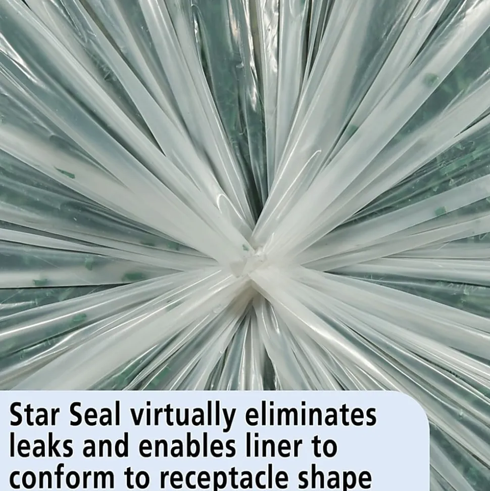 Skilcraft® Maximum Performance Can Liners, 24" x 23", Clear, Box Of 250