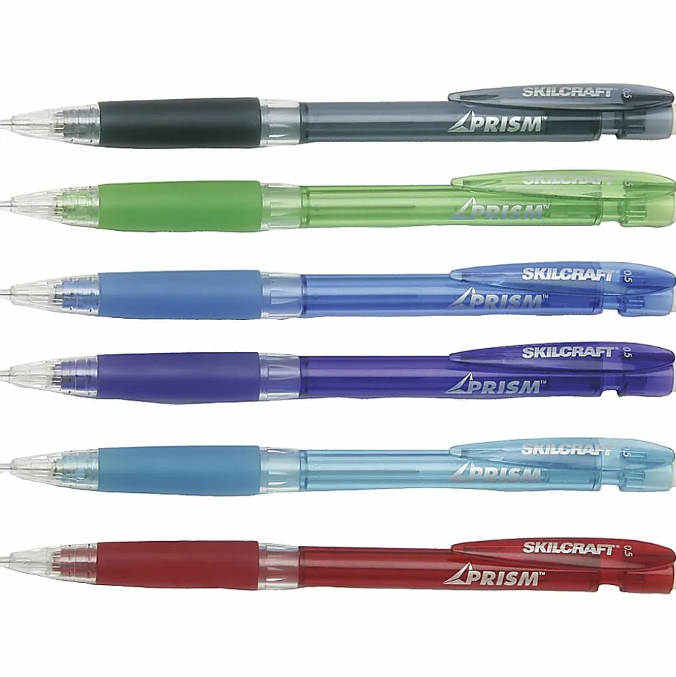 SKILCRAFT® Mechanical Pencils, 0.5 mm, Black Barrel (AbilityOne 7520-01-565-4870)