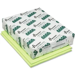 SKILCRAFTĀ® Neon Color Copy Paper, Neon Green, Letter (8.5" x 11"), 500 Sheets Per Ream, 20 Lb, 30% Recycled