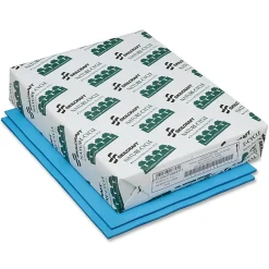 SKILCRAFTĀ® Neon Color Copy Paper, Neon Blue, Letter (8.5" x 11"), 500 Sheets Per Ream, 20 Lb, 30% Recycled