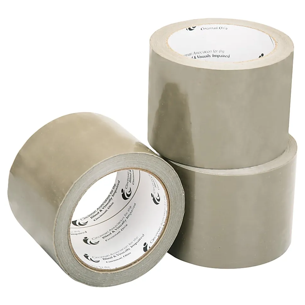 SKILCRAFT® Package Sealing Tape, 3" x 60 Yd., Tan (AbilityOne 7510-00-079-7905)