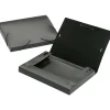 SKILCRAFT® Poly Expanding File Box, Letter Size, Black