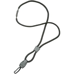 SKILCRAFT® Premium Lanyard With Swivel Hook, 36", Black, Pack Of 12 (AbilityOne 8455-01-613-0192)