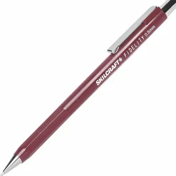 SKILCRAFT® Push-Action Mechanical Pencils, 0.5 mm, Burgundy Barrel, Pack Of 12 (AbilityOne 7520-00-590-1878)