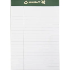 SKILCRAFT 80% Recycled Chlorine-Free Writing Pads, Junior Size, 5" x 8", 25 Sheets, Pack Of 12 (AbilityOne 7530-01-516-9629)