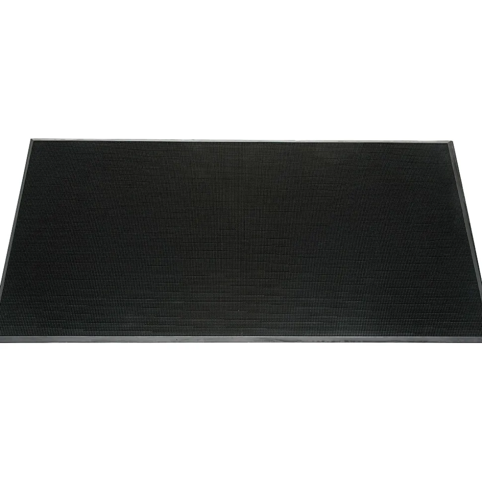 SKILCRAFT® 49% Recycled Heavy-Duty Scraper Mat, 32" x 24", Black (AbilityOne 7220-01-582-6247)