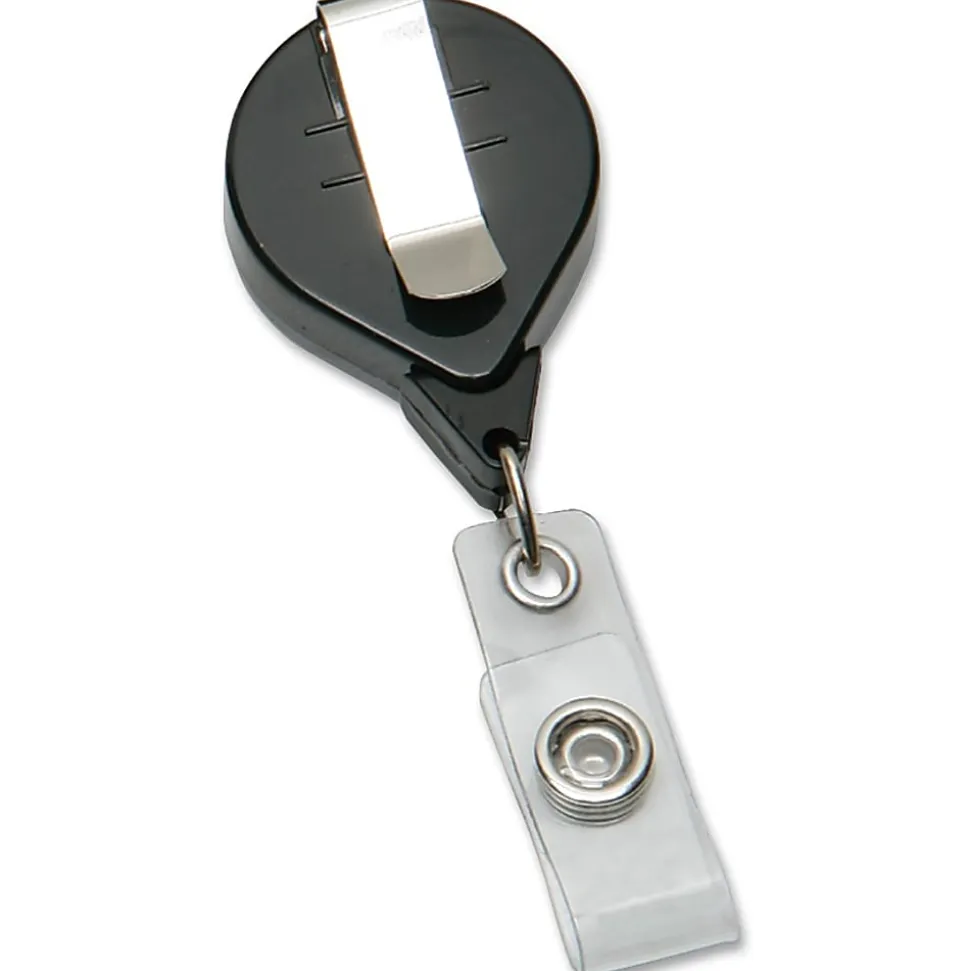 SKILCRAFT Retractable ID Badge Holder, Black