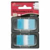 SKILCRAFT® Self-Stick Rectangular Flags, 1" x 1 3/4", Blue, 50 Flags Per Dispenser, Pack Of 2 (AbilityOne 7510-01-621-1307)