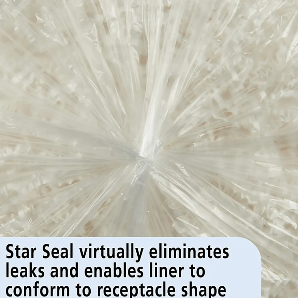 SKILCRAFT Shredder Bags, 39" x 51", 50 Gallons, Clear, 25 Bags Per Roll, Set of 2 Rolls, (AbilityOne 8105-01-557-4976)