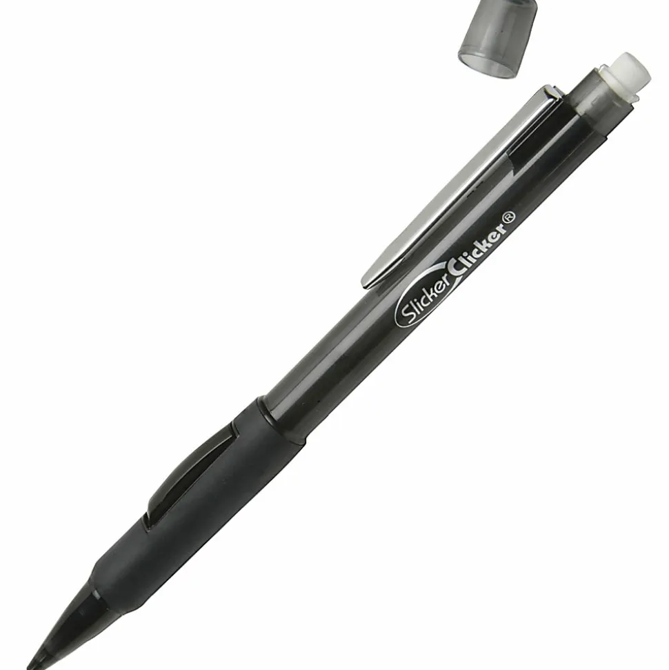 SKILCRAFT SlickerClicker® Side-Advanced Mechanical Pencils, 0.5 mm, Black Barrel, Pack Of 12 (AbilityOne 7520-01-565-4872)