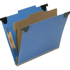 SKILCRAFT 2/5 Tab Cut Letter  Hanging Folder, 1" Folder Capacity - 8 1/2"x11", Top Tab Position, 1 Divider, Pack of 10 - NSN6816248