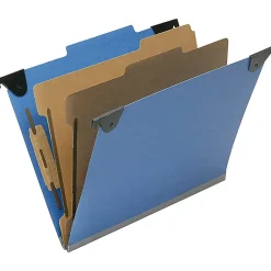 SKILCRAFT 2/5 Tab Cut Letter  Hanging Folder, 1" Folder Capacity, 8 1/2"x11", Top Tab Position, 2 Divider, Pack of 10 - NSN6817011