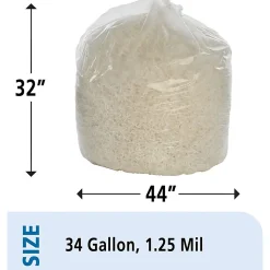 SKILCRAFT Trash Bags, 34 gal, 32