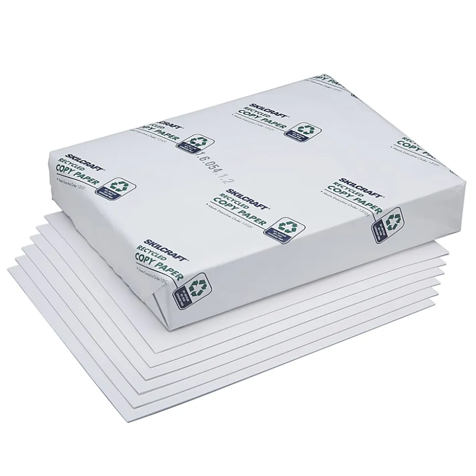 SKILCRAFT® Type IV Bond And Writing Paper, White, Letter Size (8 1/2" x 11"), 20 Lb, 500 Sheets Per Ream, 10 Reams (AbilityOne 7530-00-290-0617)