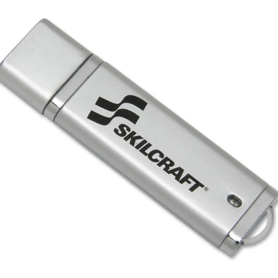 SKILCRAFT USB Flash Drive With 256-Bit AES Encryption, 2GB (AbilityOne 7045-01-558-4986)