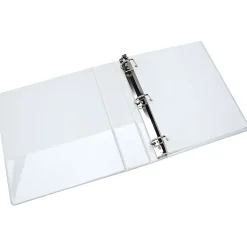 SKILCRAFT View 3-Ring Binder, 1 1/2" D-Rings, White (AbilityOne 7510-01-385-6711)