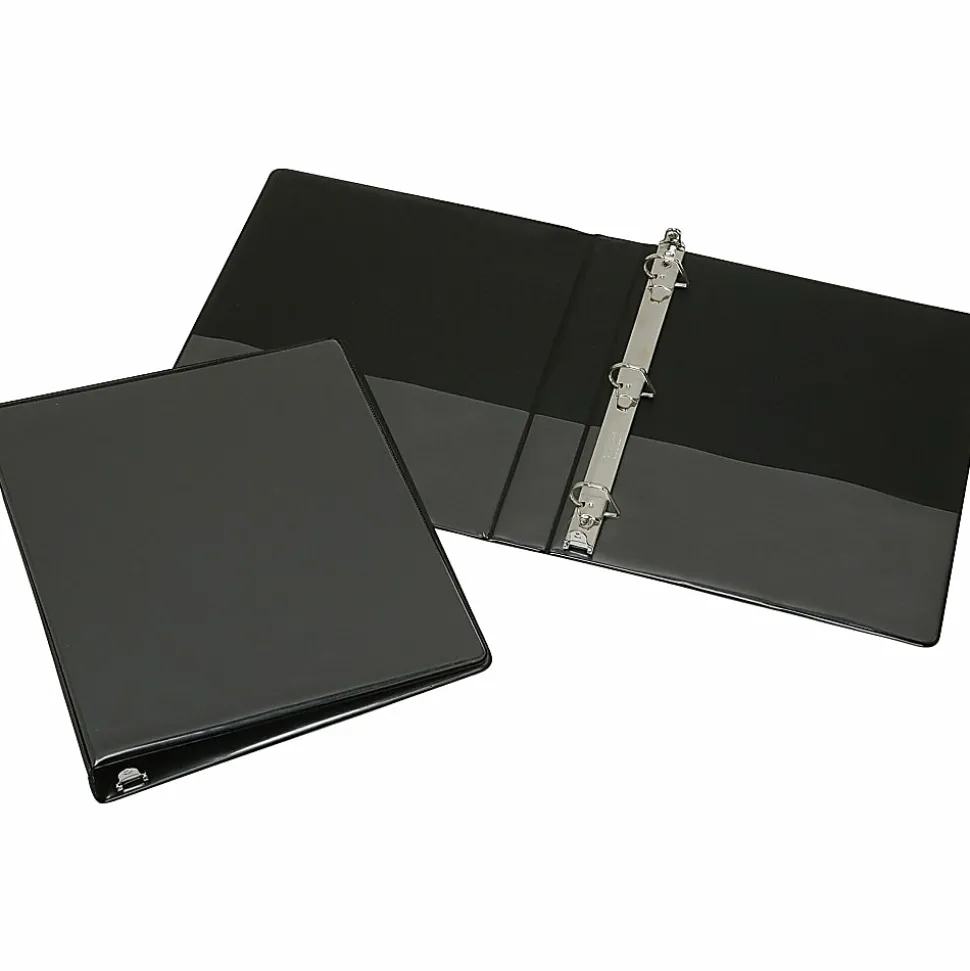SKILCRAFT View 3-Ring Binder, 1" D-Rings, Black (AbilityOne 7510-01-420-8078)