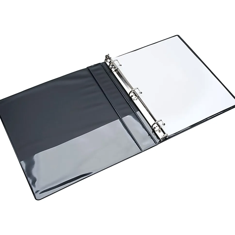 SKILCRAFT View 3-Ring Binder, 1" D-Rings, Black (AbilityOne 7510-01-420-8078)
