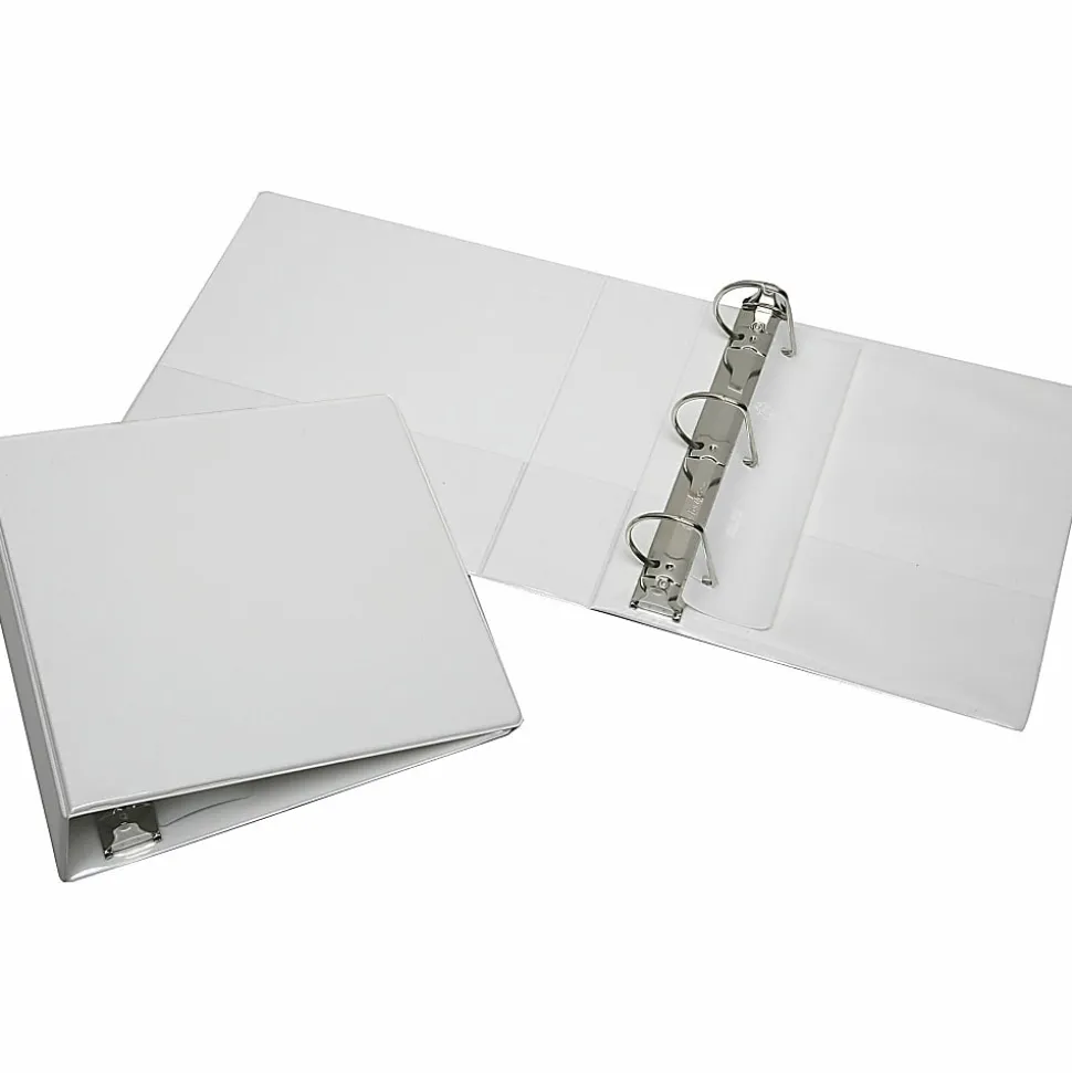 SKILCRAFT View 3-Ring Binder, 2 1/2" D-Rings, White (AbilityOne 7510-01-384-8673)