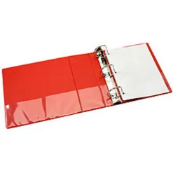 SKILCRAFT View 3-Ring Binder, 3" D-Rings, Red (AbilityOne 7510-01-368-3485)