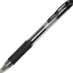 SKILCRAFT Zebra Medium Point Retractable Gel Pen - Medium Pen Point - 1 mm Pen Point Size - Retractable - Black Gel-based Ink - 12 / Dozen