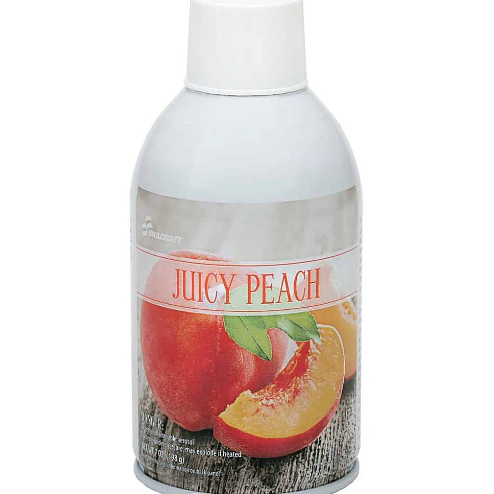 SKILCRAFT® Zep® Meter Mist Refill, 7 Oz., Peach, Pack Of 12