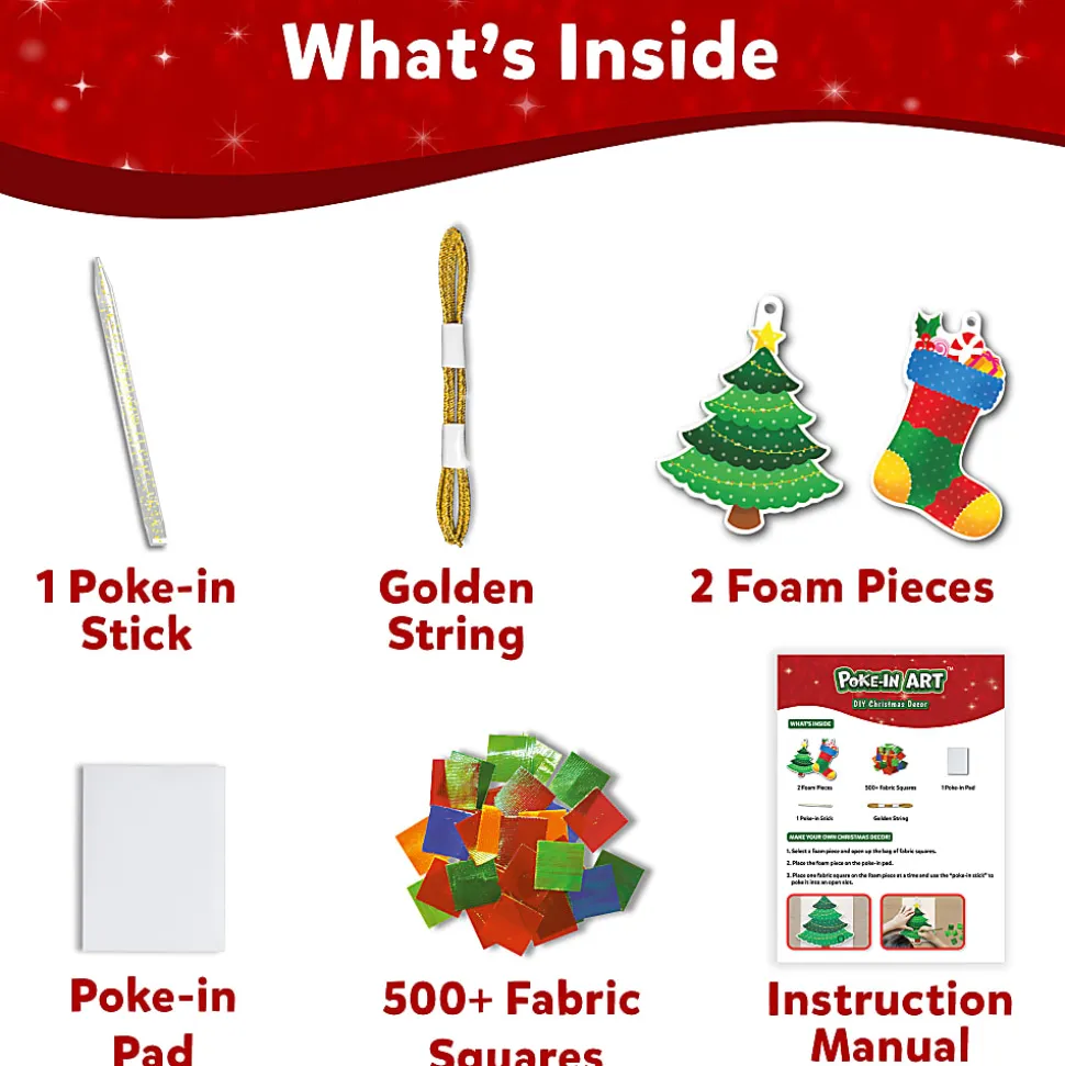 Skillmatics Poke in Art Christmas Activity Craft Kit