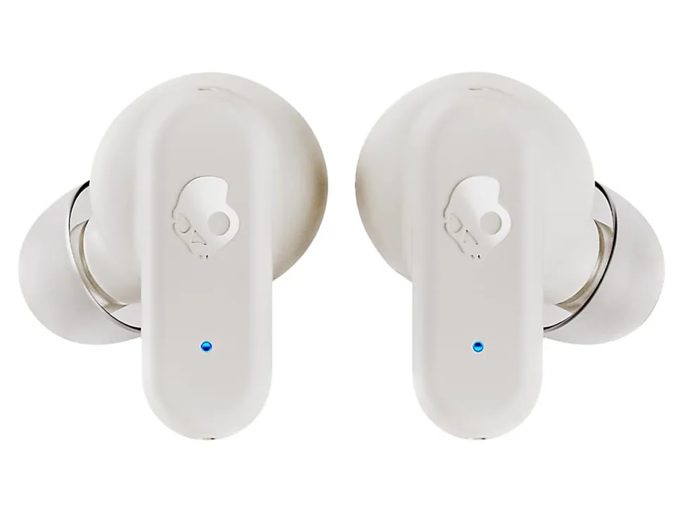 Skullcandy Dime 3 True Wireless Bluetooth® Earbuds With Microphone And Charging Case, Bone/Orange Glow, S2DCW-R951