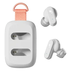 Skullcandy Dime 3 True Wireless Bluetooth® Earbuds With Microphone And Charging Case, Bone/Orange Glow, S2DCW-R951