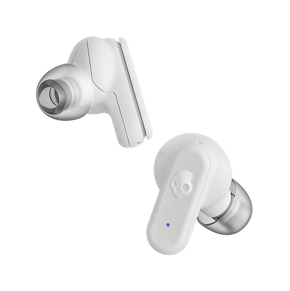 Skullcandy Dime 3 True Wireless Bluetooth® Earbuds With Microphone And Charging Case, Bone/Orange Glow, S2DCW-R951