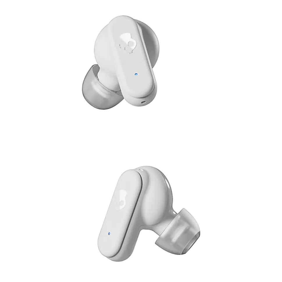 Skullcandy Dime 3 True Wireless Bluetooth® Earbuds With Microphone And Charging Case, Bone/Orange Glow, S2DCW-R951