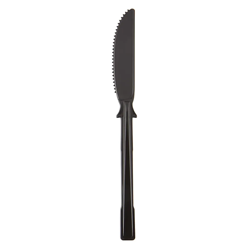 SmartStock T-Series Disposable Cutlery Refills, Polypropylene Knives, Black, 40 Knives Per Refill, Box Of 24 Refills