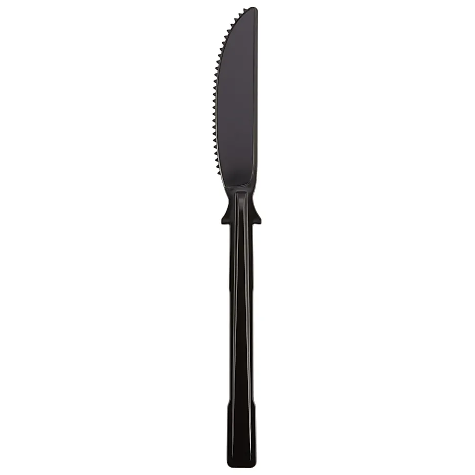 SmartStock T-Series Disposable Cutlery Refills, Polystyrene Knives, Black, 40 Knives Per Refill, Box Of 24 Refills