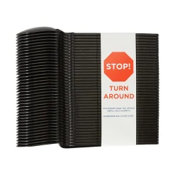 SmartStock T-Series Disposable Cutlery Refills, Polypropylene Teaspoons, Black, 40 Teaspoons Per Refill, Box Of 24 Refills