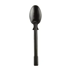SmartStock T-Series Disposable Cutlery Refills, Polypropylene Teaspoons, Black, 40 Teaspoons Per Refill, Box Of 24 Refills