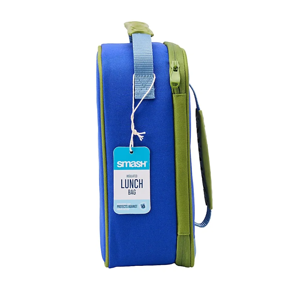 Smash Insulated Duo Handle Lunch Bag, 4-15/16”H x 8-1/2”W x 5-15/16”D, Blue