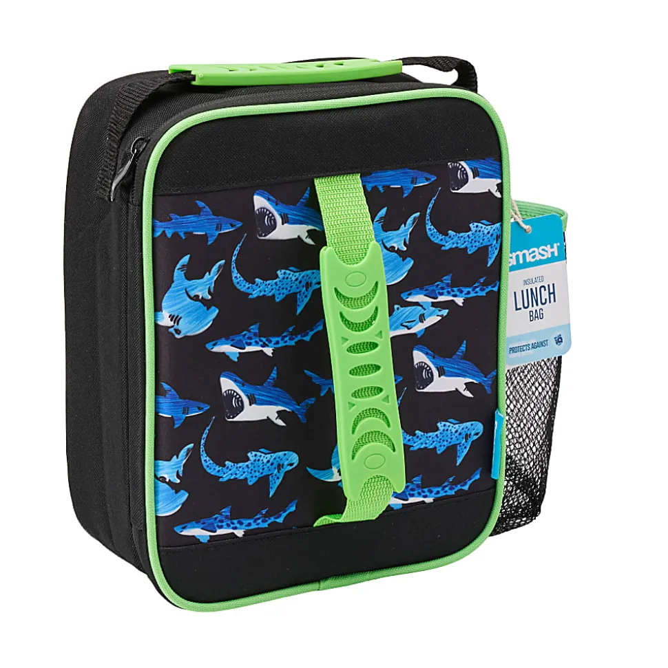 Smash Insulated Duo Lunch Bag, 4-3/16”H x 9-7/8”W x 10-1/4”D, Shark