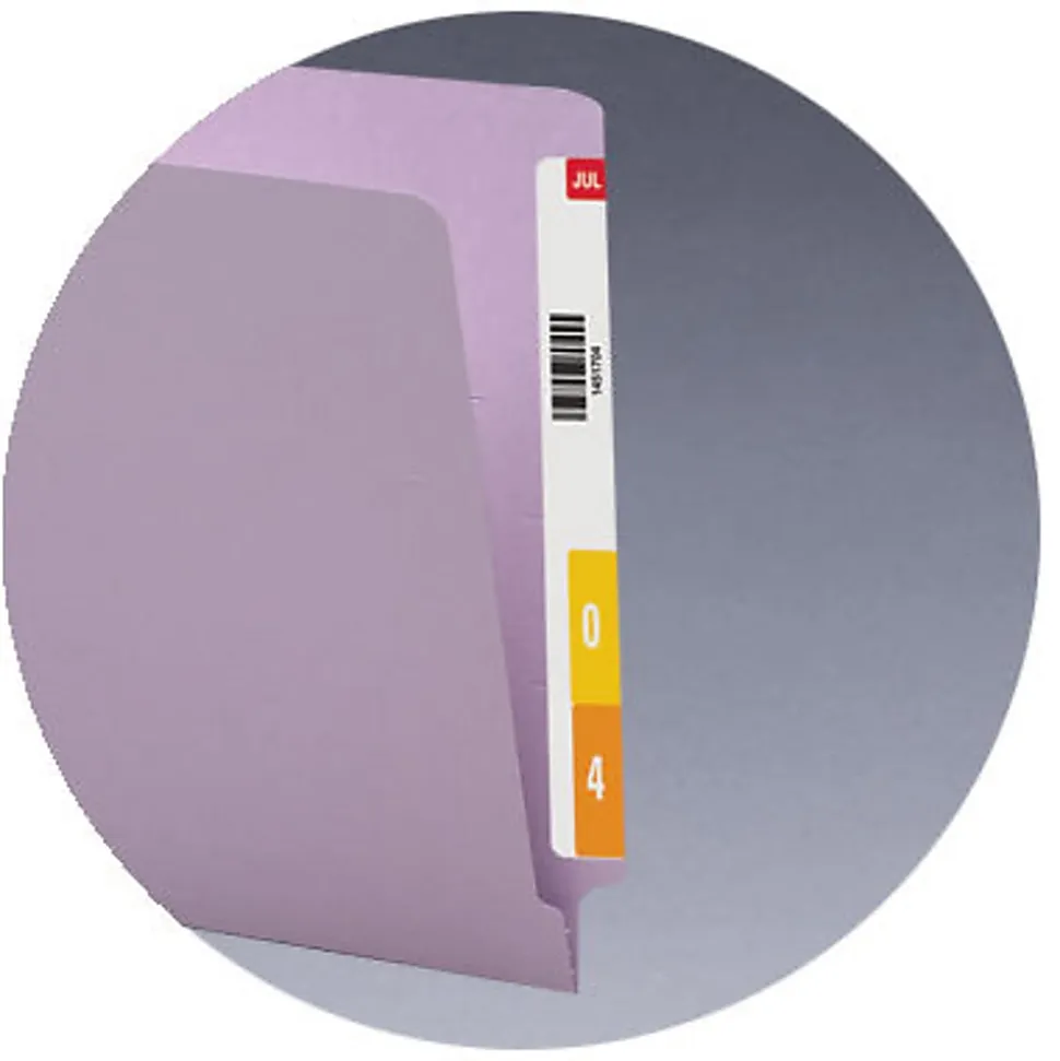 Smead® Color End-Tab Folders, Straight Cut, Letter Size, Lavender, Box Of 100