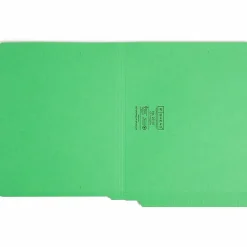Smead® Color End-Tab Folders, Straight Cut, Letter Size, Green, Box Of 100