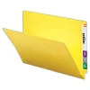 Smead® Color End-Tab Folders, Straight Cut, Letter Size, Yellow, Box Of 100