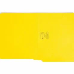 Smead® Color End-Tab Folders, Straight Cut, Letter Size, Yellow, Box Of 100