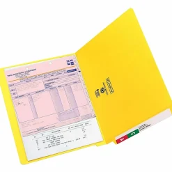 Smead® Color End-Tab Folders, Straight Cut, Letter Size, Yellow, Box Of 100
