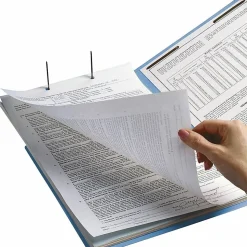 Smead® Color End-Tab Folders With Fasteners, Straight Cut, Letter Size, Blue, Pack Of 50