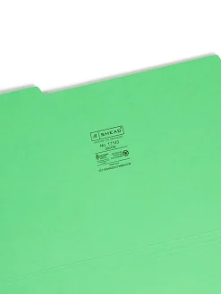 Smead® Color File Folders, Legal Size, 1/3 Cut, Green, Box Of 100