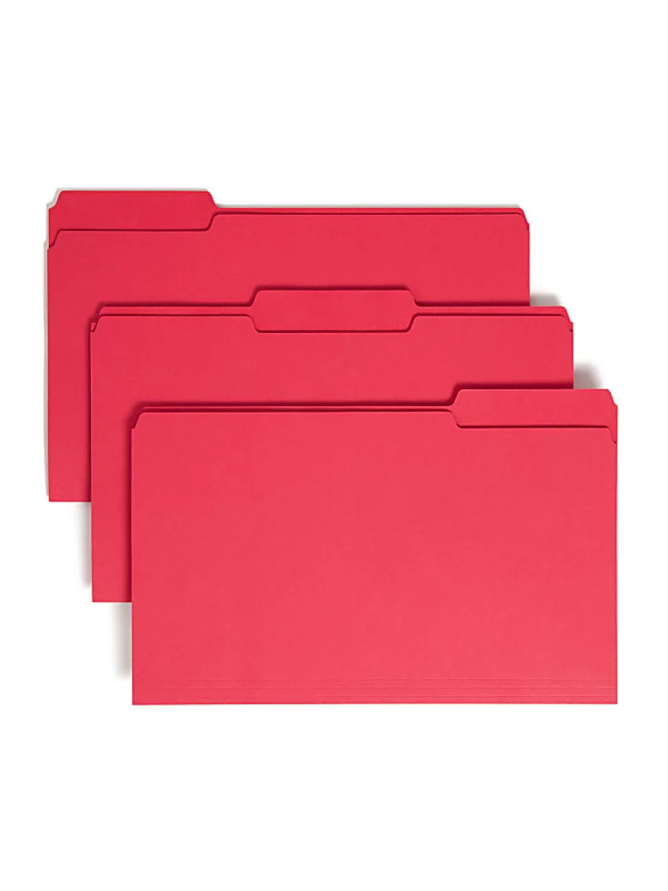 Smead® Color File Folders, Legal Size, 1/3 Cut, Red, Box Of 100
